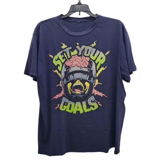 Set Your Goals Vintage Y2K Pop Punk RoboCop Super Rare Graphic Band Tee Adult XL - Picture 1 of 4